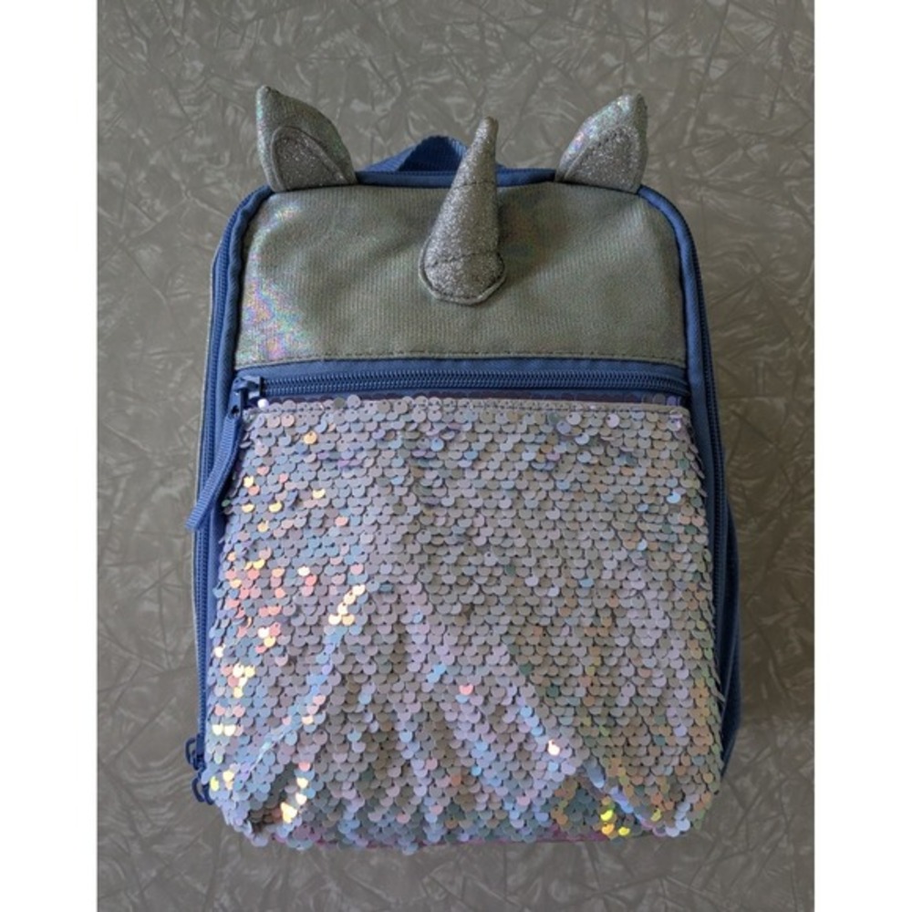 Cat & Jack Unicorn Sequined Lunch Tote Box‎